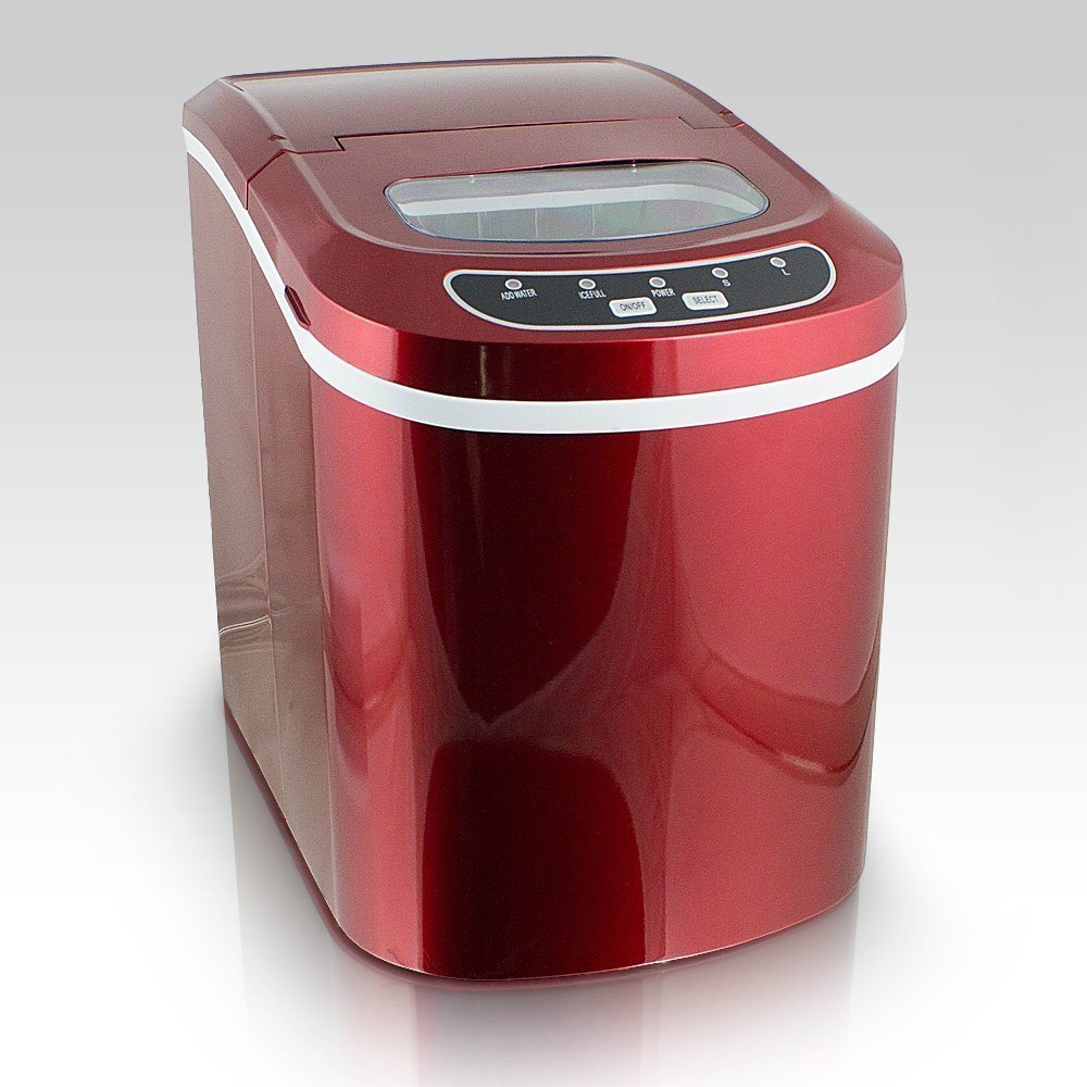 Výrobník kostek ledu Červený výkonný 15 kg/den do baru restaurace MS15129